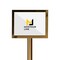Montour Line Sign Frame Floor Standing 8.5 x 11 in. H Satin Brass Steel FS200-8511-H-SB - alternate 1